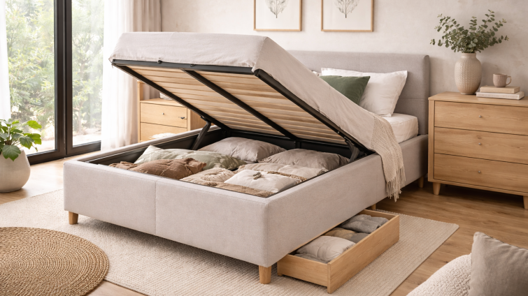 Łóżko z funkcją przechowywania